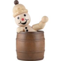 Schneemann Junior "im Fass" - Mittelgroß - 16 cm