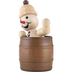 Schneemann Junior "im Fass" - Mittelgroß - 16 cm