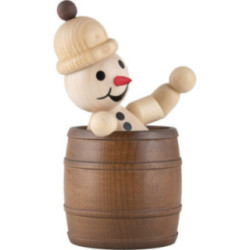 Schneemann Junior "im Fass" - Mittelgroß - 16 cm