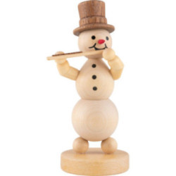 Snowman Musician Transverse Flute - 12 cm / 4.7 inch