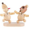 Snowman Siblings dancing - 9 cm / 3.5 inch