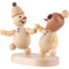 Snowman Siblings dancing - 9 cm / 3.5 inch