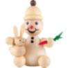 Snowman - Junior "with Rabbit" sitting - Medium Size - 16 cm / 6.3 inch