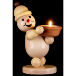 Snowman - Junior "Light Holder" right - Medium Size - 20 cm / 7.9 inch