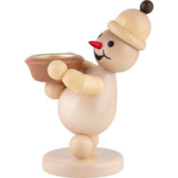 Snowman - Junior "Light Holder" left - Medium Size - 20 cm / 7.9 inch