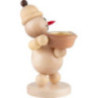 Snowman - Junior "Light Holder" left - Medium Size - 20 cm / 7.9 inch