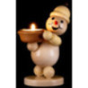 Snowman - Junior "Light Holder" left - Medium Size - 20 cm / 7.9 inch