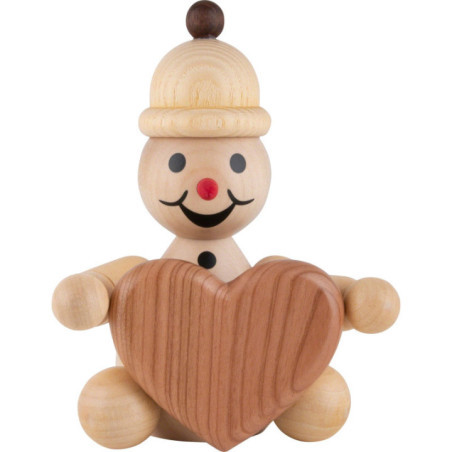 Schneemann Junior "mit Herz" - Mittelgroß - 14,5 cm