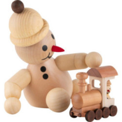 Schneemann Junior "mit Lok" - Mittelgroß - 15 cm