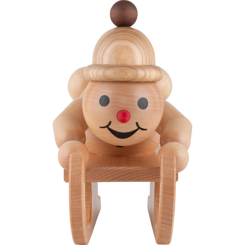 Schneemann Junior "Rennschlitten" - Groß - 20 cm
