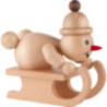 Schneemann Junior "Rennschlitten" - Groß - 20 cm