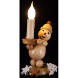 Schneemann Junior "Kerze" links - Groß - 29 cm