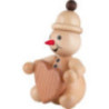 Snowman - Junior "with Heart" sitting - Large Size - 20 cm / 7.9 inch