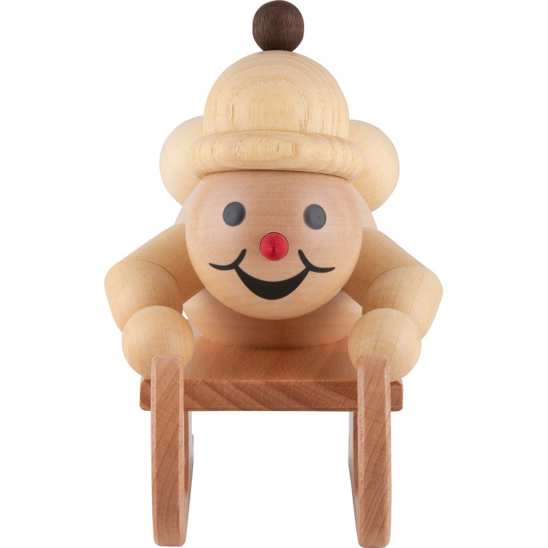 Snowman - Junior "Luge Racer" - Medium Size - 14 cm / 5.5 inch