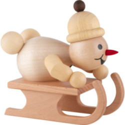 Snowman - Junior "Luge Racer" - Medium Size - 14 cm / 5.5 inch