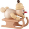 Schneemann Junior "Rennschlittenfahrer" - Mittelgroß - 14 cm