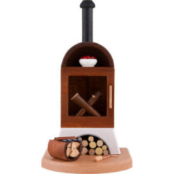 Räucher-Kaminofen braun - 22 cm