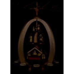 3-stöckige Pyramide Weihnachtsmarkt - Exklusiv - 44 cm