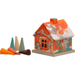 Metall-Räucherhaus Schneeweißchen und Rosenrot - 6,5 cm