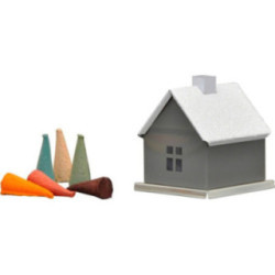 Metall-Räucherhaus Unifarben & 8222 Grau& 8220  - 6,5 cm