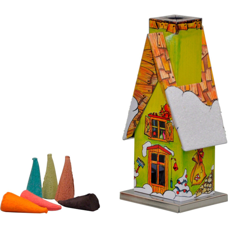 Metal Smoking Hut - Winter Forest Hut - 11,5 cm / 4.5 inch
