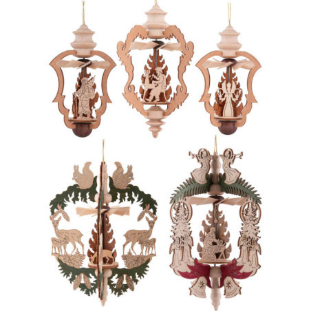 Bundle - Five Delicate Christmas Tree Ornaments