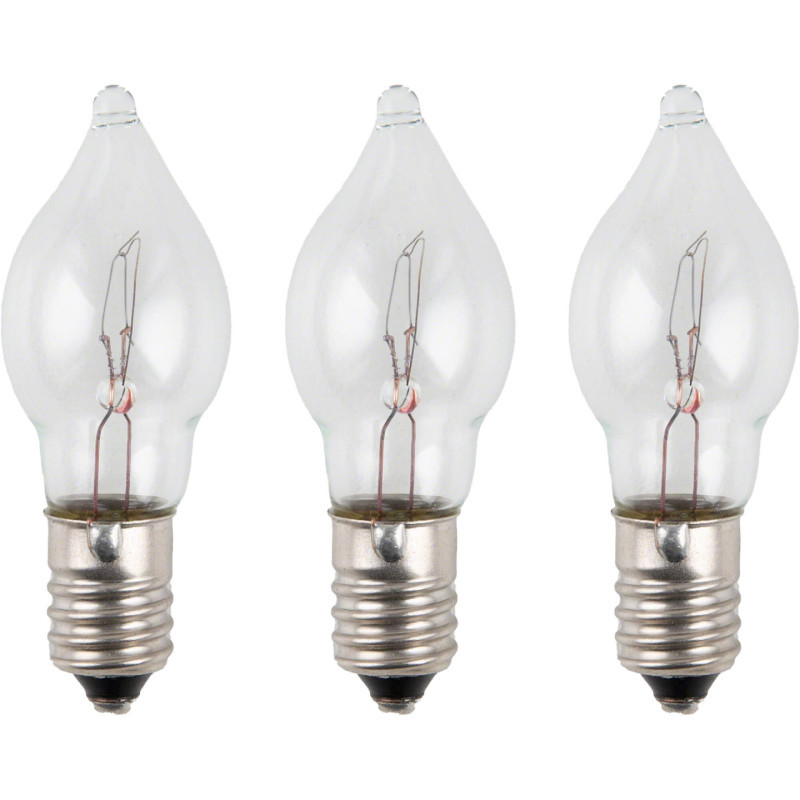 Tapered Drop Bulb - E10 Socket - 12V/3W