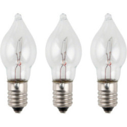 Tropfenspitzkerze - Sockel E10 - 23V/3W