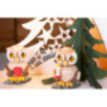 Collector Candle Arch wit two Levels - Kuhnert Owls - 68x43 cm / 26.8x16.9 inch