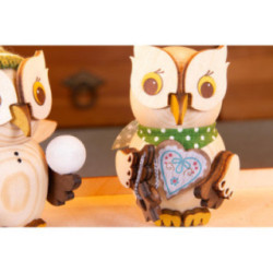 Collector Candle Arch wit two Levels - Kuhnert Owls - 68x43 cm / 26.8x16.9 inch