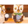 Collector Candle Arch wit two Levels - Kuhnert Owls - 68x43 cm / 26.8x16.9 inch