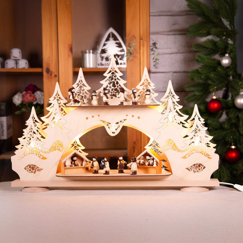 Collector Candle Arch wit two Levels - Thiel Figurines - 68x43 cm / 26.8x16.9 inch
