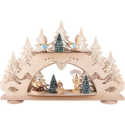 Collector Candle Arch wit two Levels - Wagner Snowmen - 68x43 cm / 26.8x16.9 inch