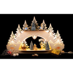 Collector Candle Arch wit two Levels - Wagner Snowmen - 68x43 cm / 26.8x16.9 inch