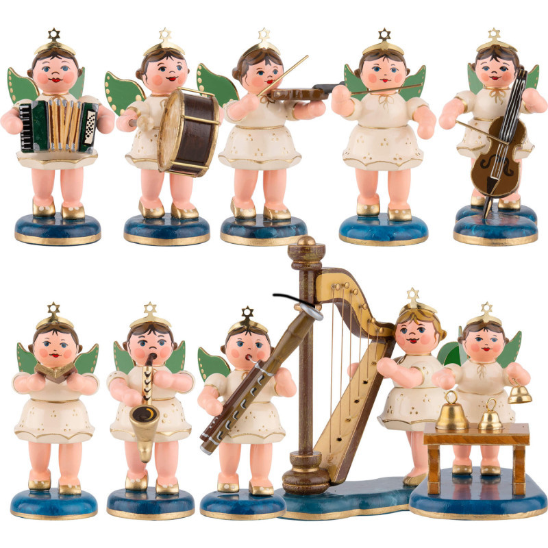 Himmlische Klänge - Hubrig Engelsorchester Set mit 10 Figuren