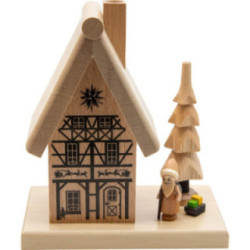 Smoking Hut Santa Claus House - 16 cm / 6.3 inch