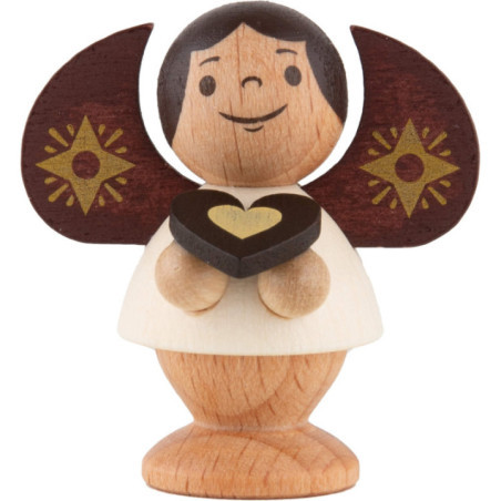 Star Angel with Heart - Natural - 4,5 cm / 1.8 inch