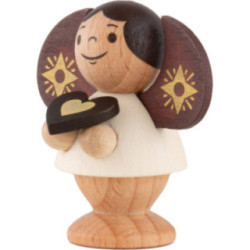 Star Angel with Heart - Natural - 4,5 cm / 1.8 inch