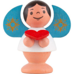 Sternengel mit Herz bunt - 4,5 cm