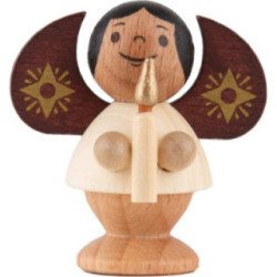 Star Angel with Candle - Natural - 4,5 cm / 1.8 inch