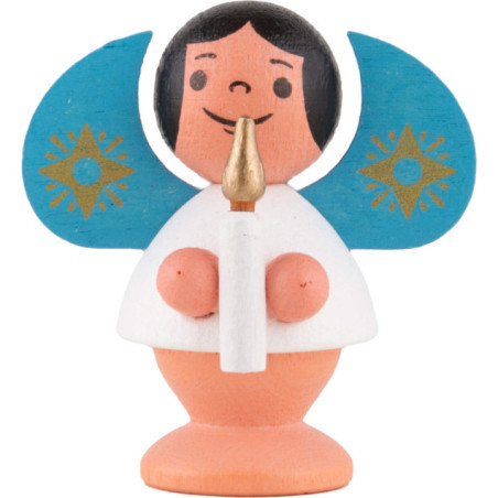 Star Angel with Candle - Colored - 4,5 cm / 1.8 inch