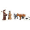 Peasants, Set of Five, Colored - 7 cm / 2.8 inch