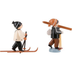 Winterkinder Skifahrer 2-teilig braun - 7 cm