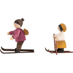 Winterkinder Skianfängerpaar gebeizt - 7 cm