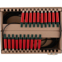 NARVA Outdoor Light String with 20 Bulbs - Red - LED