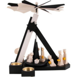1-Tier Pyramid - Nativity Story - black-white - 30 cm / 11.8 inch