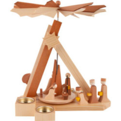 1-stöckige Pyramide Weihnachtsgeschichte - natur - 30 cm