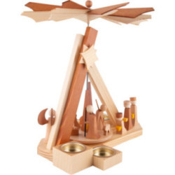1-Tier Pyramid - Nativity Story - natural - 30 cm / 11.8 inch