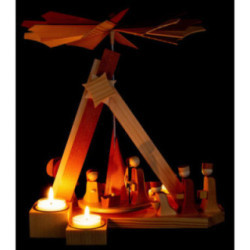 1-Tier Pyramid - Nativity Story - natural - 30 cm / 11.8 inch