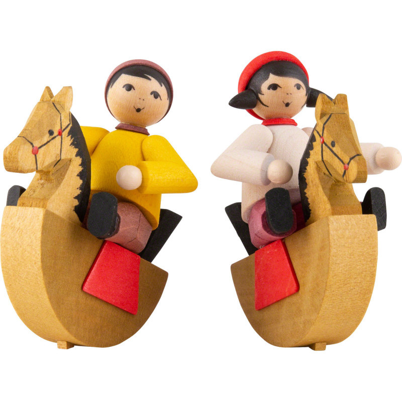 Horsemen Children - 2 pcs. - stained - 7 cm / 2.8 inch